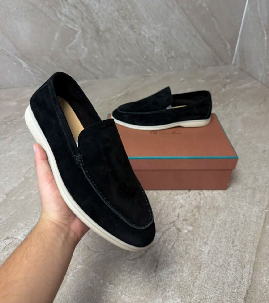 Mocassins Loro Piana Dain Cuir original