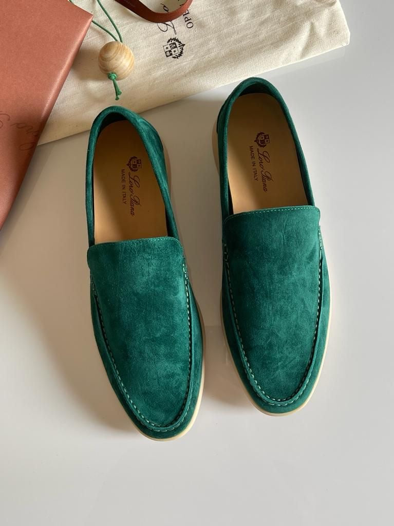 Mocassins Loro Piana en Daim Cuir original