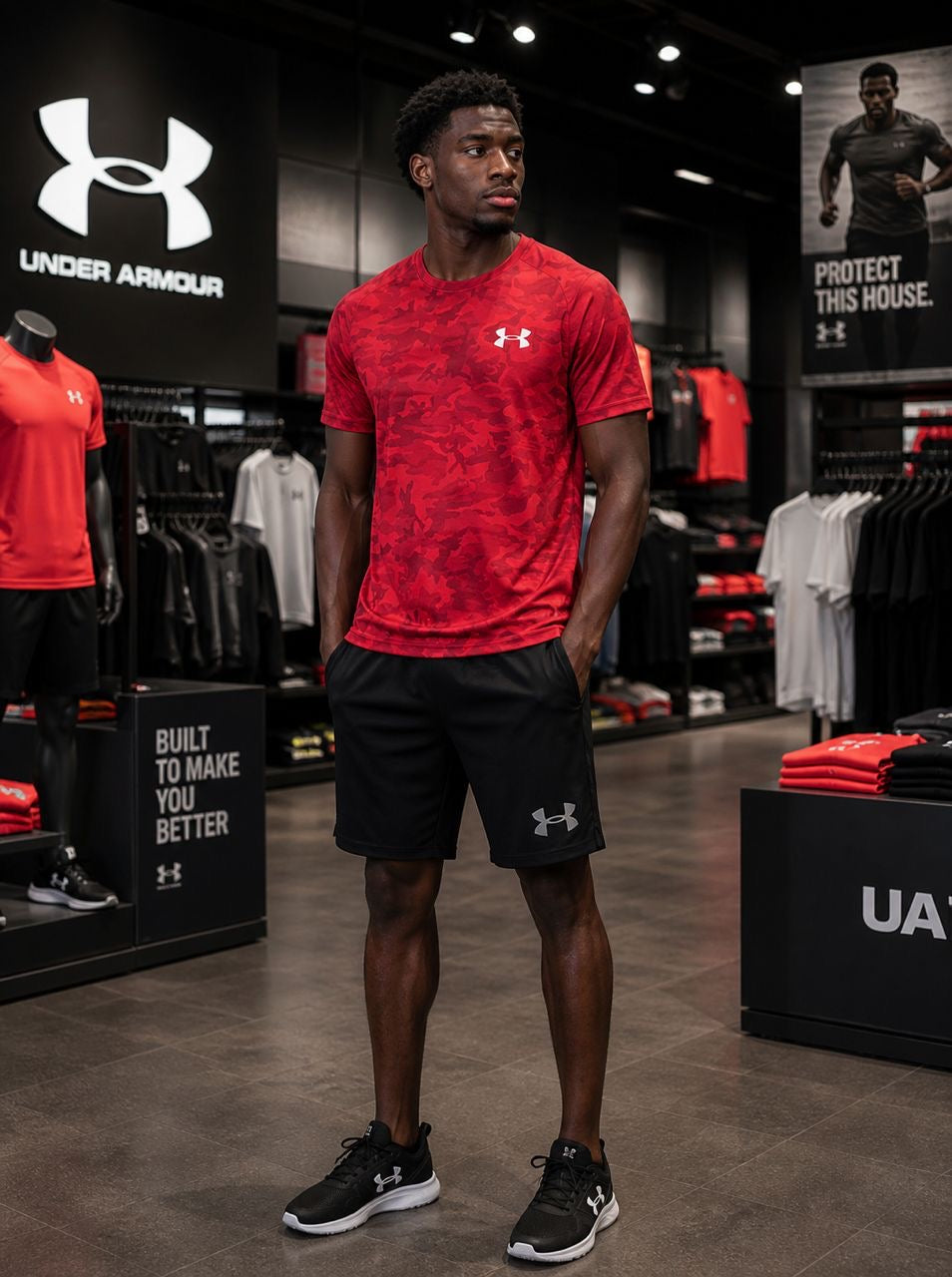 Ensemble survêtement short sport UNDER ARMUR : Qualité Premium
