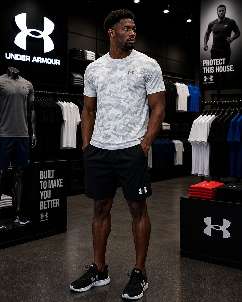 Ensemble survêtement short sport UNDER ARMUR : Qualité Premium