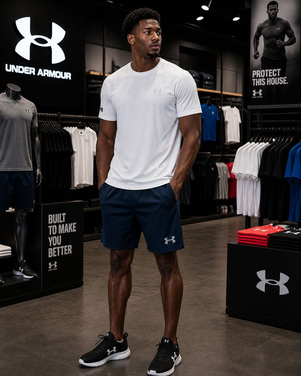 Ensemble survêtement short sport UNDER ARMUR : Qualité Premium