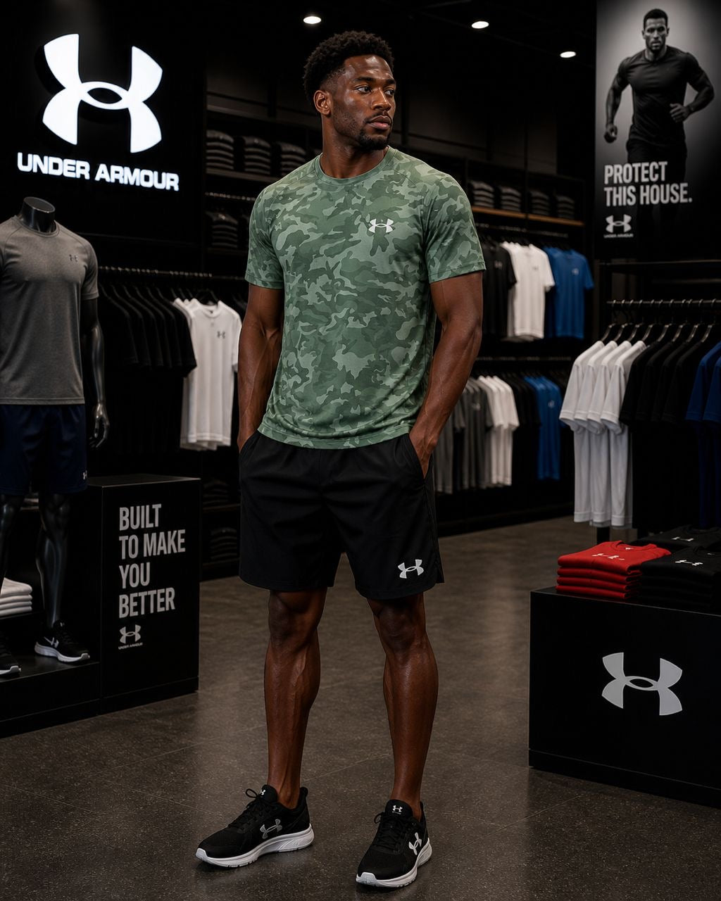Ensemble survêtement short sport UNDER ARMUR : Qualité Premium