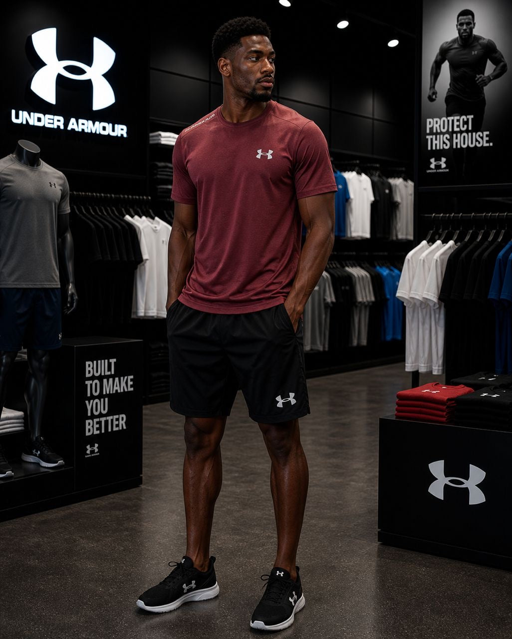 Ensemble survêtement short sport UNDER ARMUR : Qualité Premium