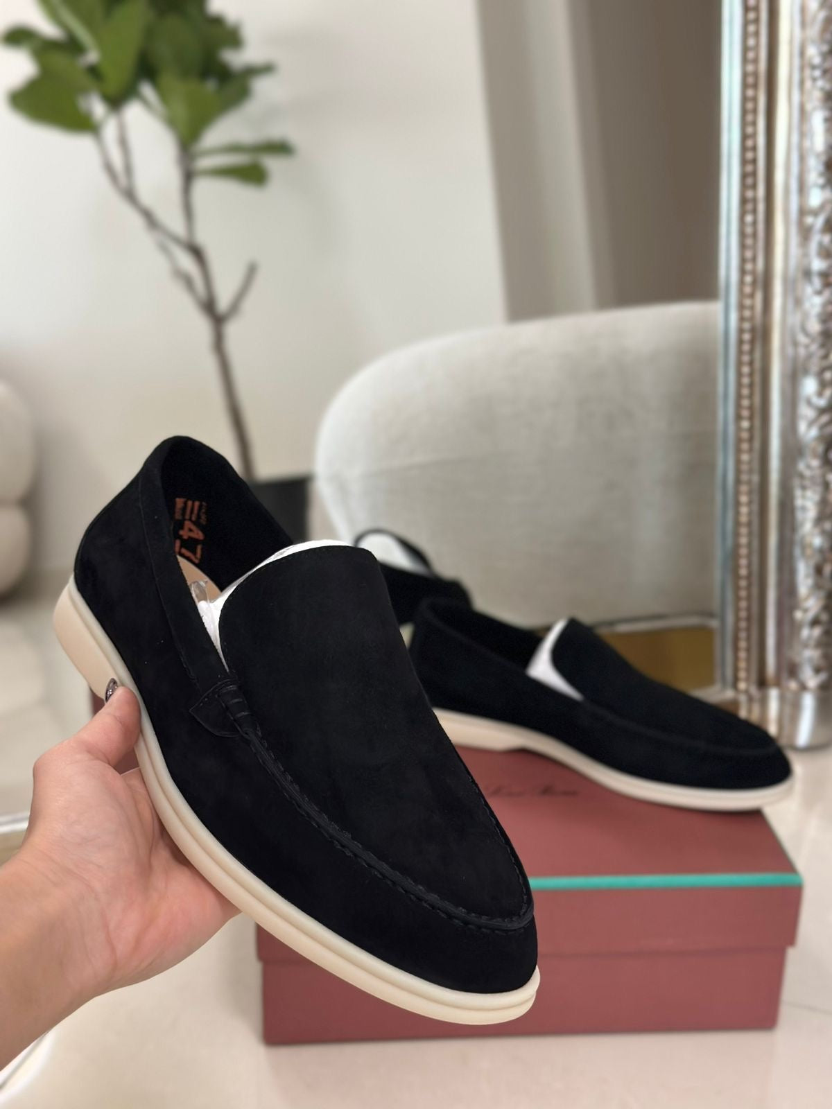 Mocassins Loro Piana Dain Cuir original