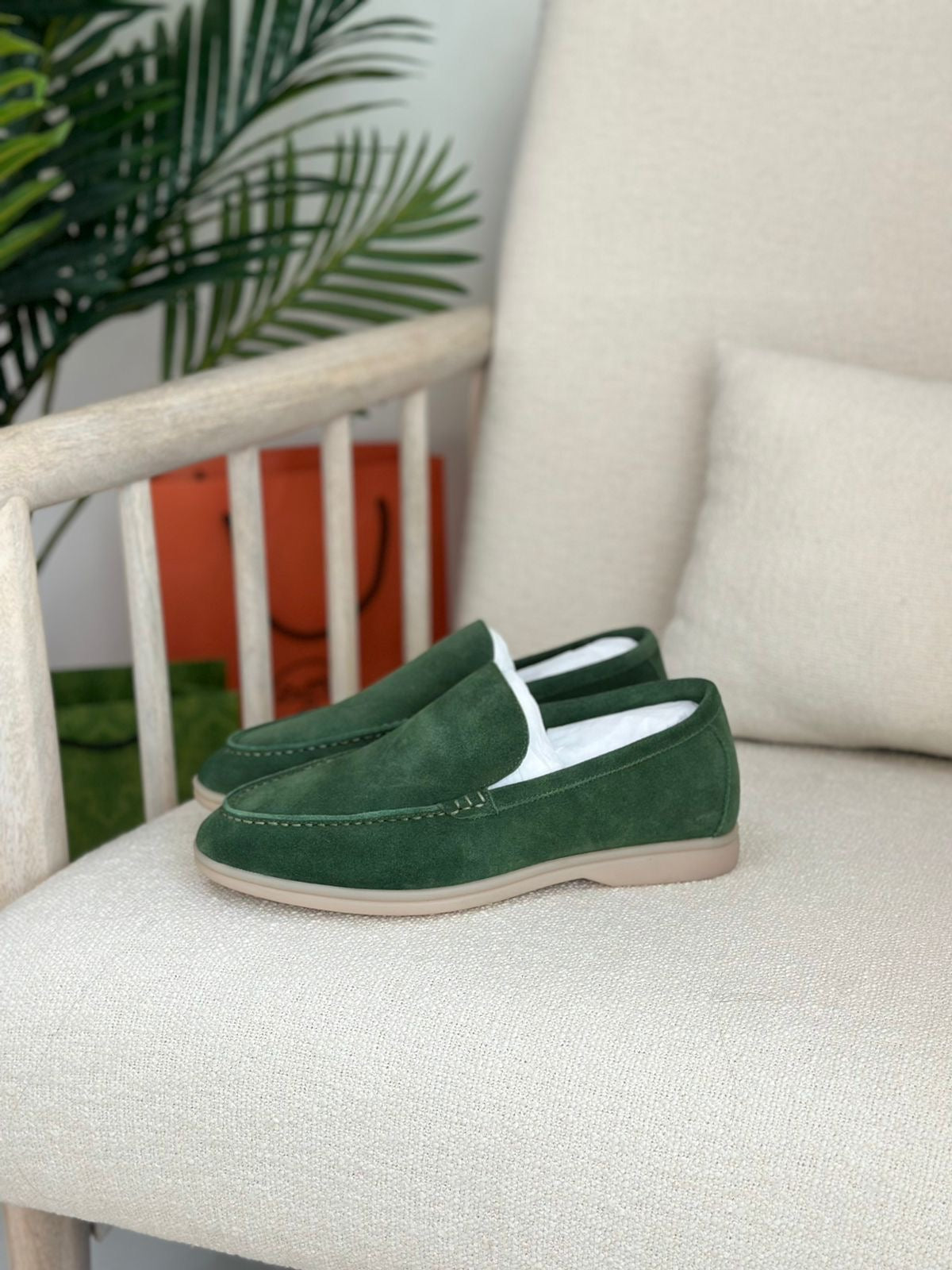 Mocassins Loro Piana en Daim Cuir original