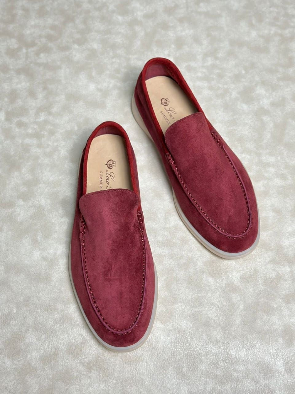 Mocassins Loro Piana en Daim Cuir original