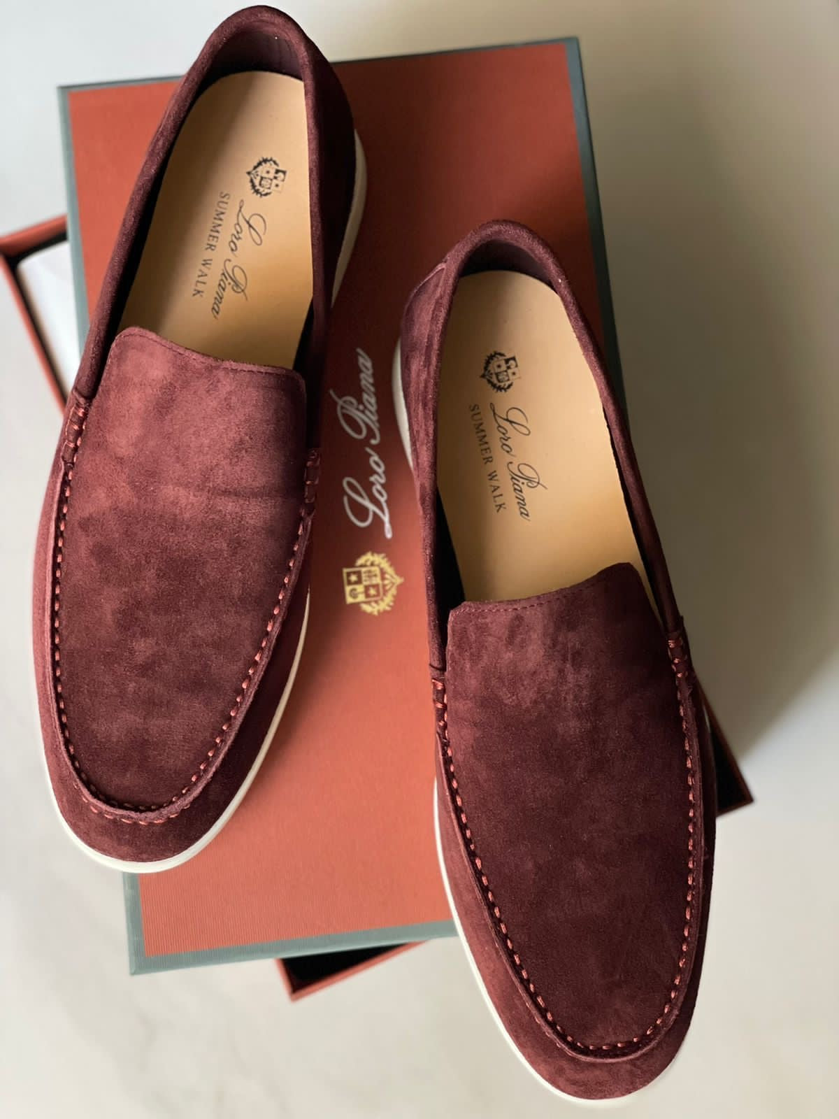 Mocassins Loro Piana en Daim Cuir original