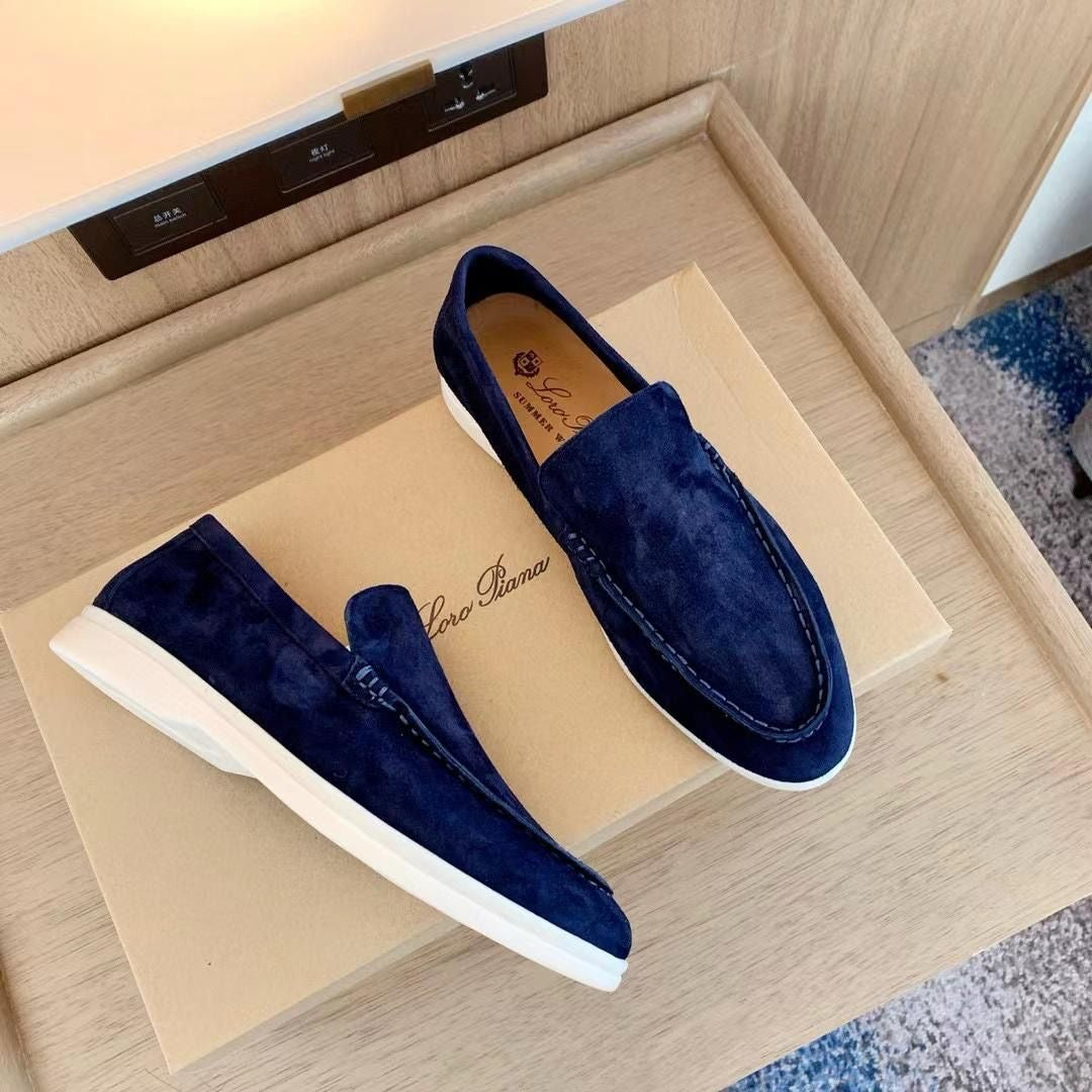 Mocassins Loro Piana en Daim Cuir original