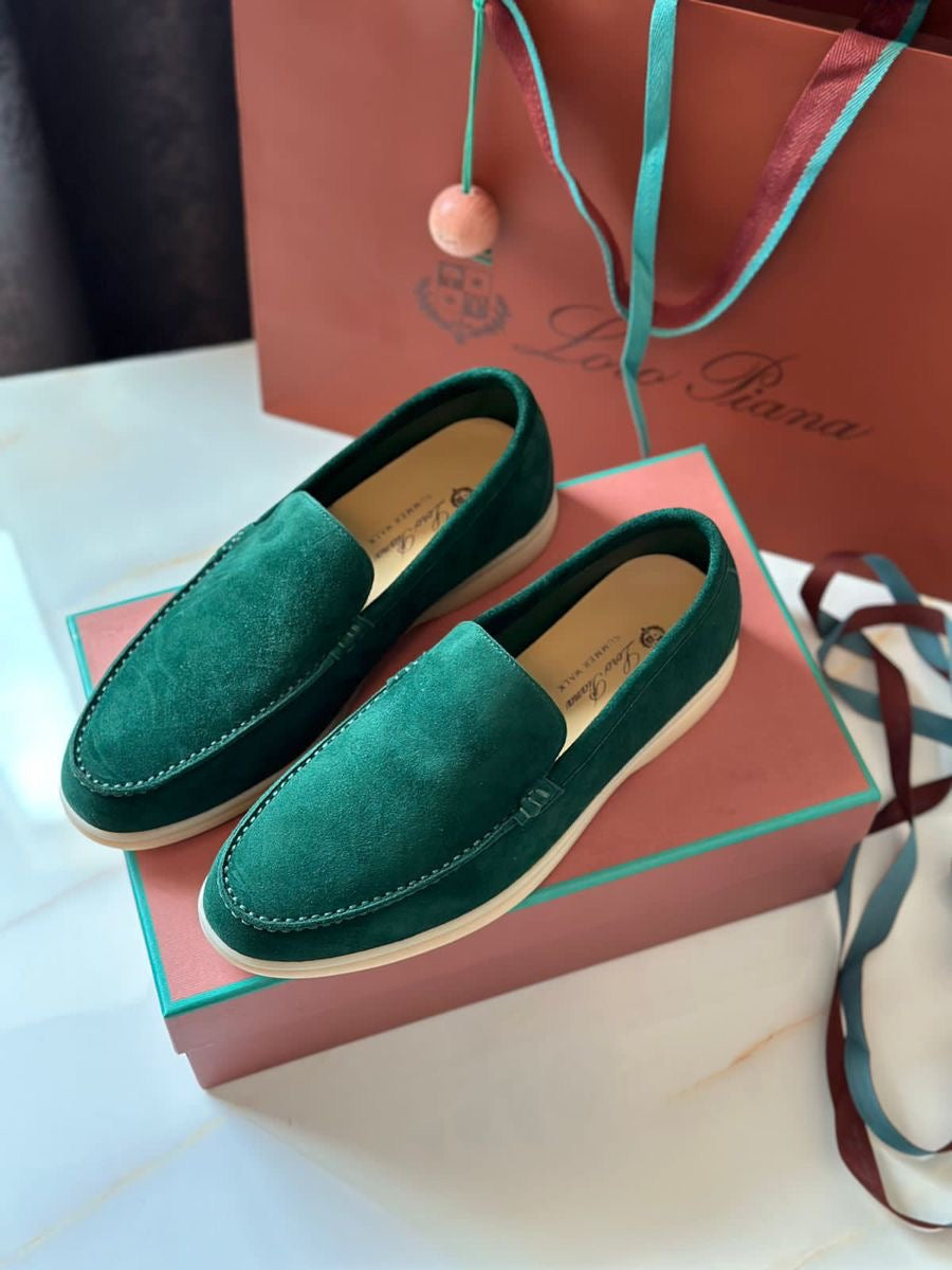 Mocassins Loro Piana en Daim Cuir original