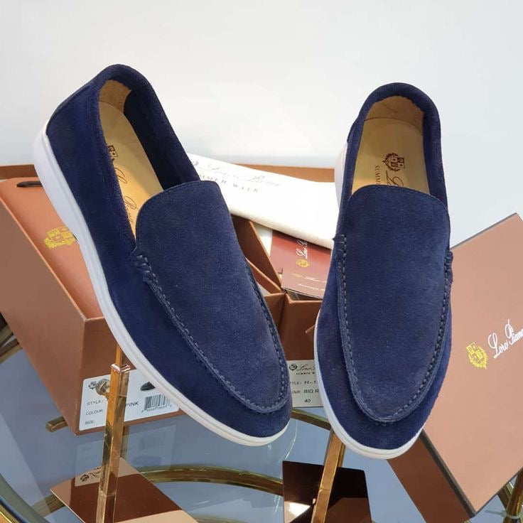 Mocassins Loro Piana en Daim Cuir original