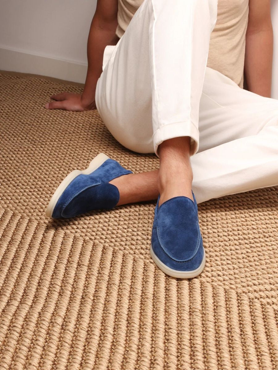 Mocassins Loro Piana en Daim Cuir original